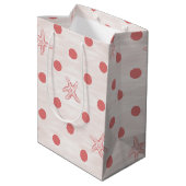 Seestern-Punkt-Tanz Mittlere Geschenktüte (Rückseite Schrägansicht)