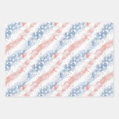 Seestern Rot Blau 4. Juli Feier Geschenkpapier Set (Vorderseite 2)
