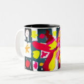 Seestern-Stil Zweifarbige Tasse (Vorderseite Links)