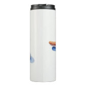 Seestern und blaue Silhouette Thermosbecher (Rückseite)