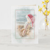 Seestern und Flaschenpost Karte (Gelbe Blume)