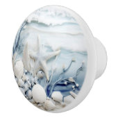 Seestern und Muschel 3D-Küste Keramikknauf (Rechts)