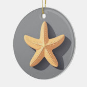 Seestern und sein Schatten Keramik Ornament (Links)