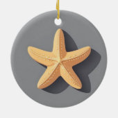Seestern und sein Schatten Keramik Ornament (Hinten)