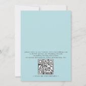 Seestern und Spitze Strand Ozean Blau QR-Code Hoch Einladung (Rückseite)
