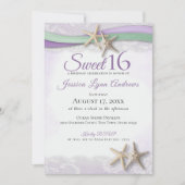 Seestern und Spitze Sweet 16 Einladung (Vorderseite)