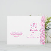 Seestern und Wirbel Hochzeitsfeiern in Rosa (Stehend Vorderseite)
