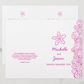 Seestern und Wirbel Hochzeitsfeiern in Rosa (Vorne/Hinten)