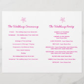 Seestern und Wirbel Hochzeitsfeiern in Rosa (Rückseite)