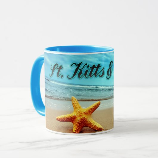 Seestern von St. Kitts & Nevis Tasse (Vorderseite Links)