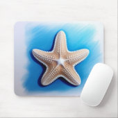 Seestern-Wachsmalstiftzeichnung Mousepad (Mit Mouse)