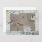 Seesterncollage Postkarte (Vorne/Hinten)