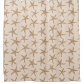 Seesterne auf frischem Elfenbein Duschvorhang (Vorderseite)