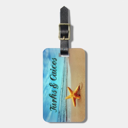 Seesterne aus Turks und Caicos Gepäckanhänger (Vorderseite vertikal)