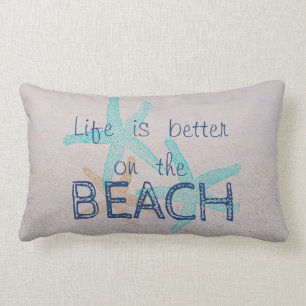 Seesterne, Das Leben Ist Besser Am Strand, Sand Lendenkissen