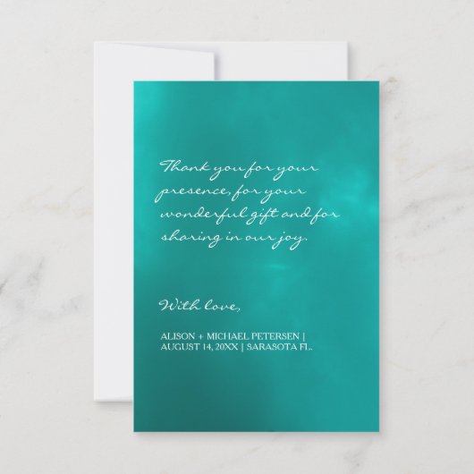 Seesterne Hochzeit am Strand danke Ihnen Skript aq (Rückseite)