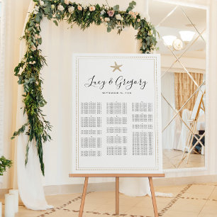 Seesterne Hochzeitkarte Poster