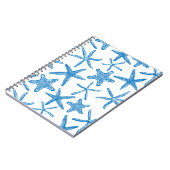 Seesterne in blau notizblock (Linke Seite)