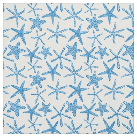 Seesterne in blau stoff (Muster)