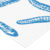 Seesterne in blau tischdecke (Schrägansicht)