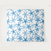 Seesterne in blau wandteppich (Vorderseite (Horizontal))