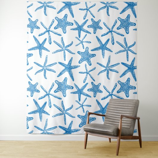 Seesterne in blau wandteppich (Beispiel)