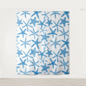 Seesterne in blau wandteppich (Vorderseite)