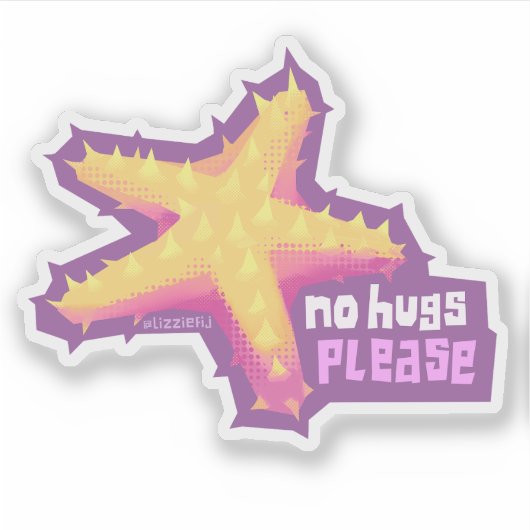 Seesterne-Introvertierte - kleine Aufkleber (Vorderseite)