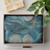 Seesterne, Meeresfrüchte, Medallien & Waves Seidenpapier (Geschenk)