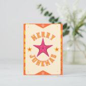 Seesterne Merry Junemas Postkarte (Stehend Vorderseite)