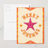 Seesterne Merry Junemas Postkarte (Vorne/Hinten)