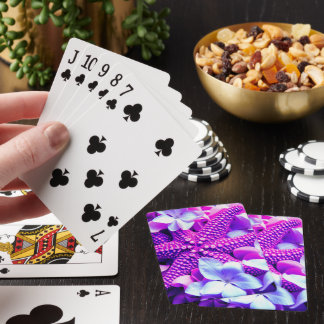 Seesterne mit Blumen Spielkarten