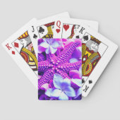 Seesterne mit Blumen Spielkarten (Rückseite)