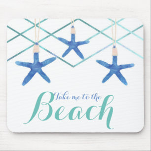 Seesterne & Moderne Linien Elegante Strand Anpassu Mousepad