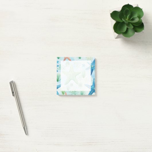 Seesterne Nahtloses Muster Post-it Klebezettel (Büro)