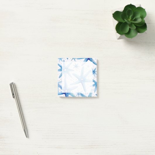 Seesterne Nahtloses Muster Post-it Klebezettel (Büro)