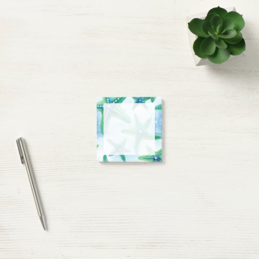 Seesterne Nahtloses Muster Post-it Klebezettel (Büro)