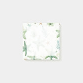 Seesterne Nahtloses Muster Post-it Klebezettel (Vorderseite)