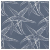 Seesterne Navy Blau Strand Stoff (Nahaufnahme)