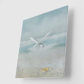 Seesterne Quadratische Wanduhr (Winkel)