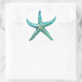 Seesterne Runder Aufkleber (Tasche)