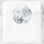 Seesterne Runder Aufkleber (Tasche)