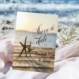 Seesterne Sandstrand Datum vormerken Save The Date