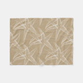 Seesterne Sandstrand Fleece-Decke Fleecedecke (Vorderseite (Horizontal))