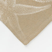 Seesterne Sandstrand Fleece-Decke Fleecedecke (Ecke)