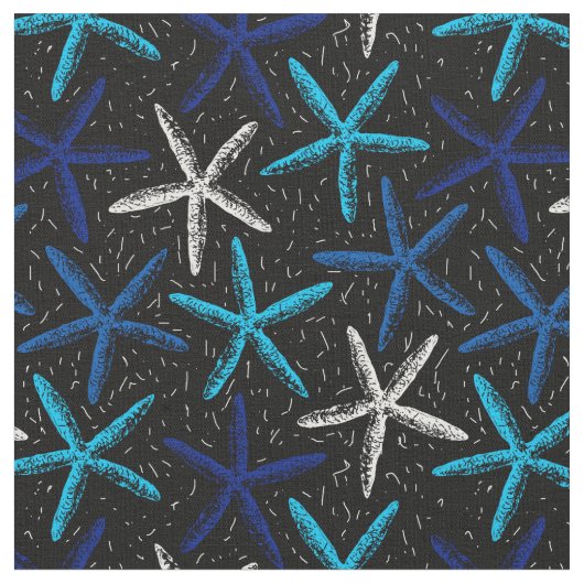 Seesterne Stoff (Nahaufnahme)