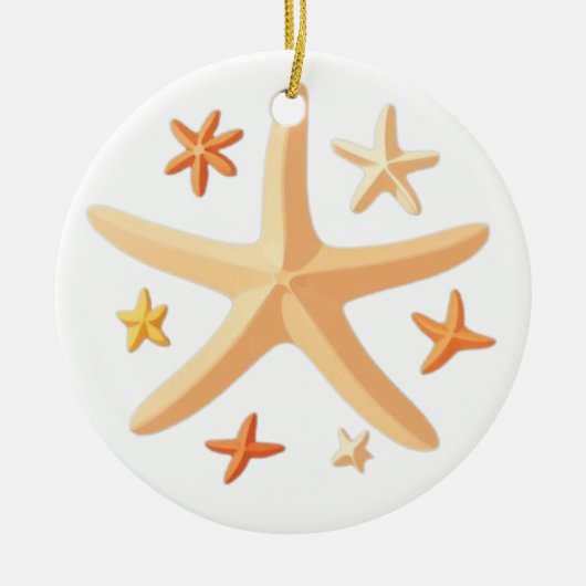 Seesterne und die Kleinen Keramik Ornament (Vorne)