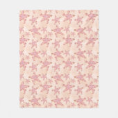 Seesterne und Korallen Rosa Pastell-Muster Fleecedecke (Vorderseite)