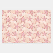 Seesterne und Korallen-Rosa Pastell-Muster Geschenkpapier Set (Vorderseite 2)
