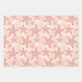 Seesterne und Korallen-Rosa Pastell-Muster Geschenkpapier Set (Vorderseite)